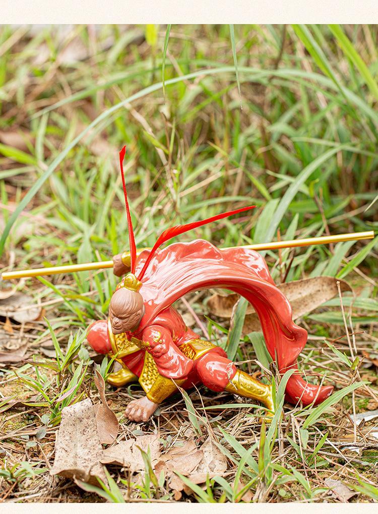 Product Introduction of Chinese Myth Monkey King Figurine Sun Wukong Statue Creative Car Decorations Art Crafts Ornament Home Decor Birthday Gifts Cute 28