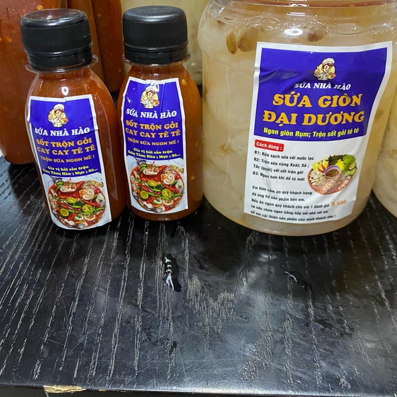 [ Tặng Cà Giòn ] Set Móng Sứa Giòn Hũ (túi Zip) 500Gram + 2Chai sốt sánh đặc 250ml  ( Món Sứa Mắm Nhĩ  Cà Tắc Chuẩn Vị đầy đủ ; vị chua làm từ cốt chanh nguyên chất )