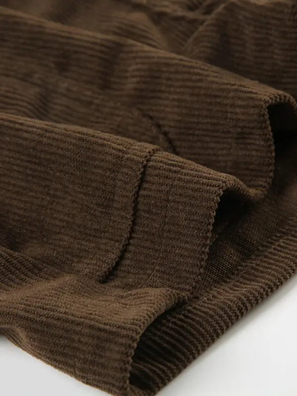 Women's Plain Corduroy Shorts, Casual Drop Waist Pocket Button Shorts for Daily Wear, Ladies Bottoms for Fall & Winter 8