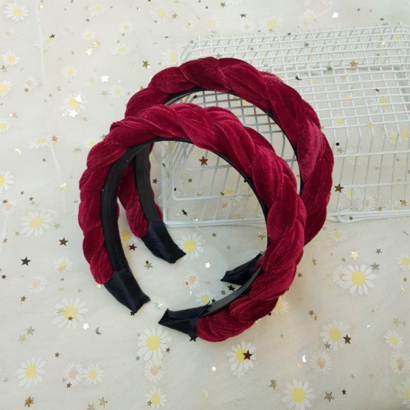  Bờm Cài Tóc Thắt Tết Vải Nhung 