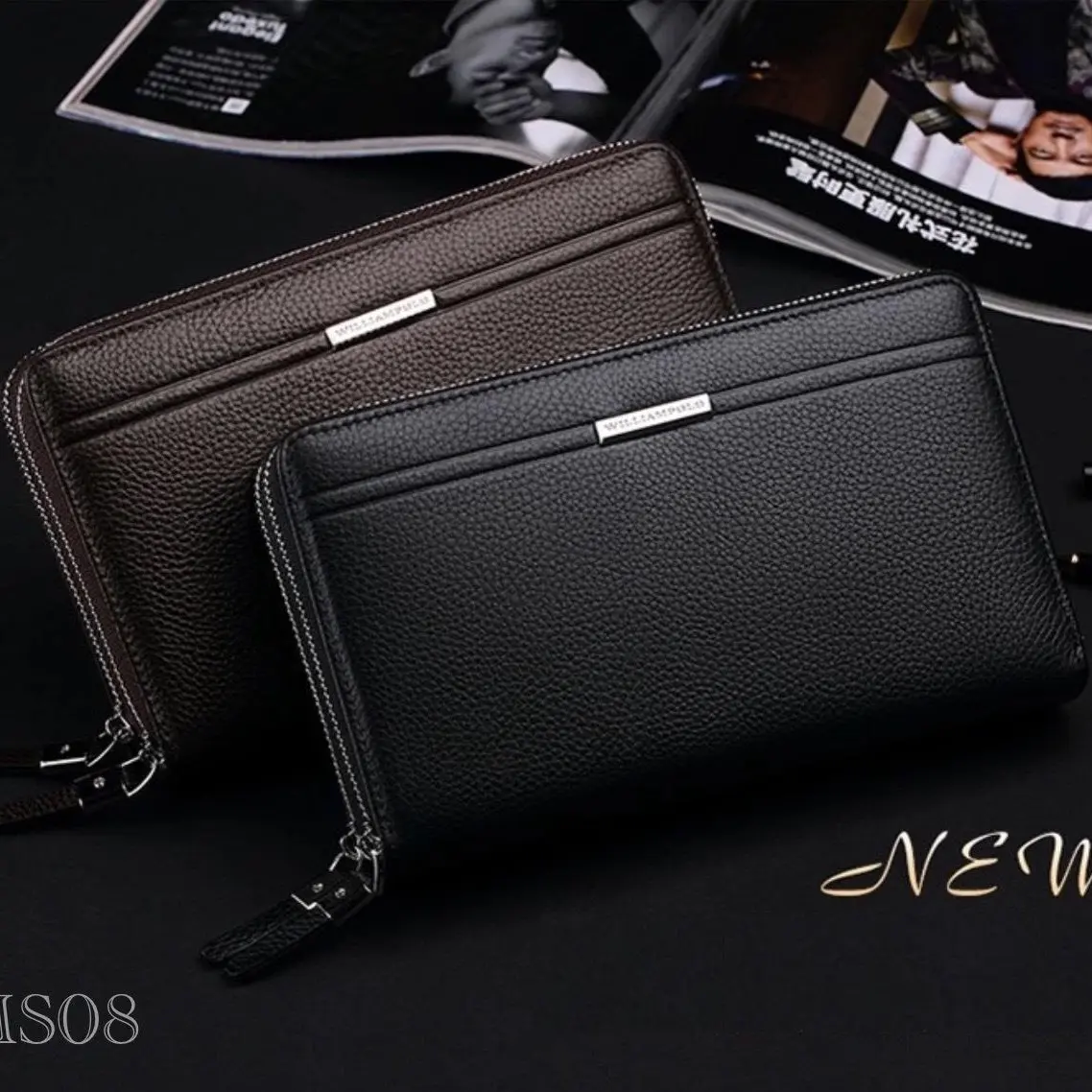 MS08 - Ví Clutch Cầm Tay William Polo Da Bò Cho Nam Kem Kiểu Dáng Hiện Đại - HHG Store