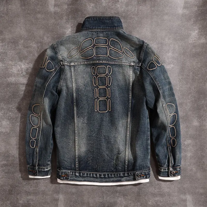 528 Áo Khoác Denim Nam, Phong Cách Cổ Điển Mỹ, Dáng Rộng Vừa Vặn, Thích Hợp Cho Mùa Xuân Và Mùa Thu, Hàng Mới Về Menswear Jacket