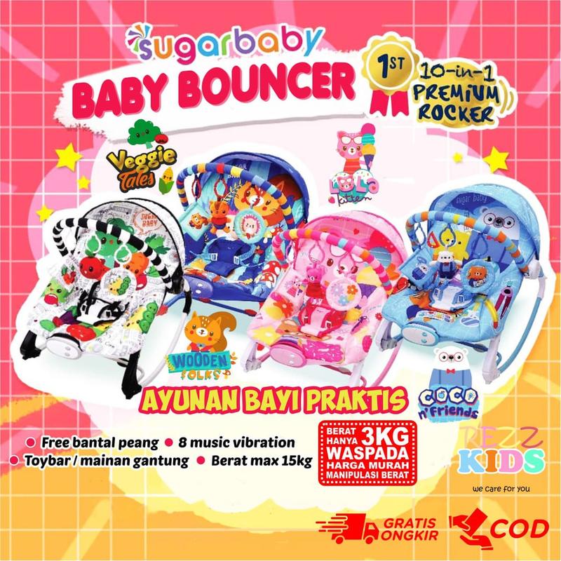 Bouncer Bayi Sugar Baby 10 In 1 Premium Rocker NEW MOTIF & MY Rocker Sugarbaby Bouncer Kursi Goyang Manual Bayi RZ47 3