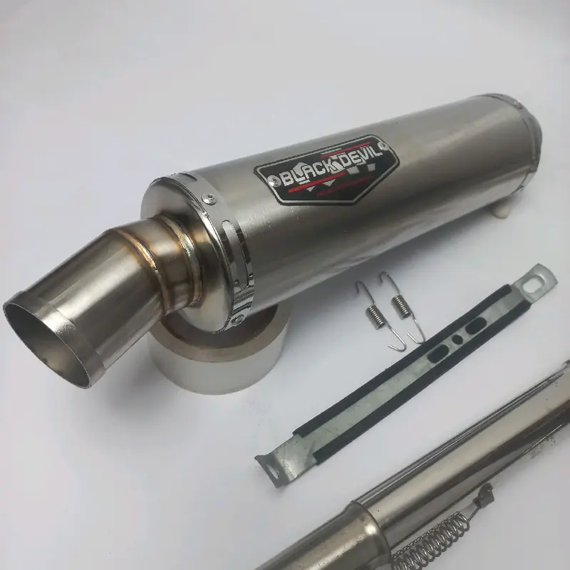 KNALPOT BLACK DEVILSUARA BAS ADEM RECOMEND NAMBAH GANTENG MOTOR Asli Bracket Bulat Motorcycle 4
