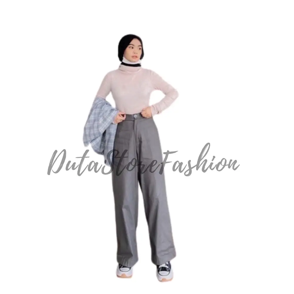 highwaist linen kulot premium korean style