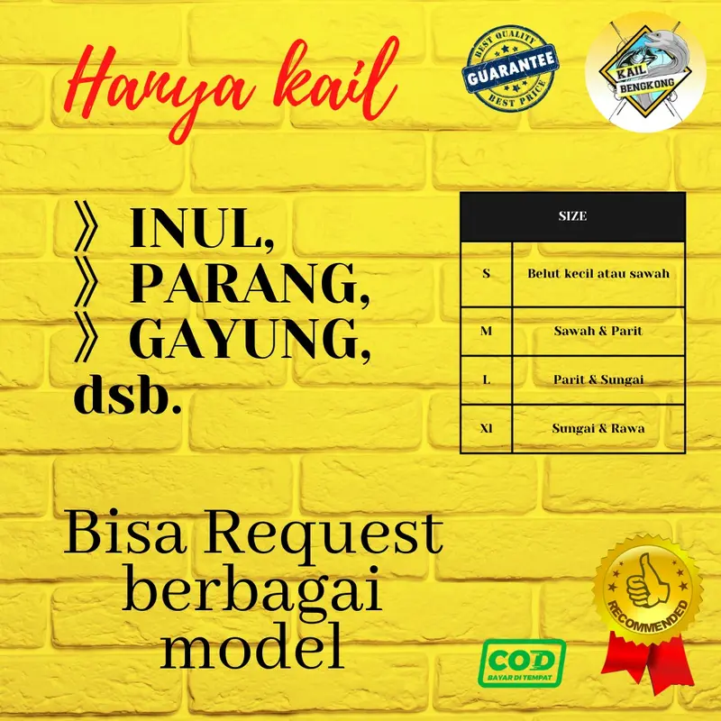Kail pancing urek belut sidat model inuL (Hanya kail tanpa tali) Jig 4