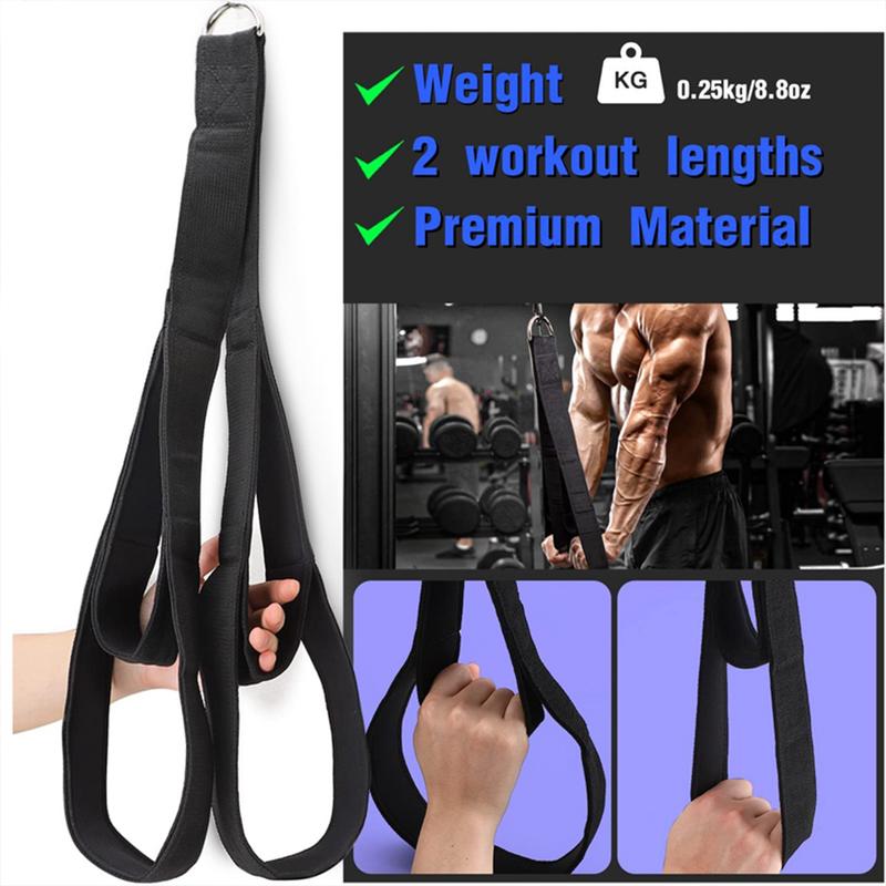 Product Introduction of Muscle Fitness Arm Rope Triceps Pull-down Rope Biceps Training Rope Home Fitness Equipment Accessories 18