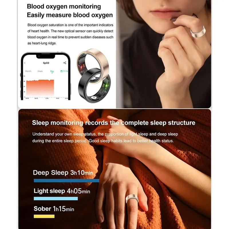 Product Introduction of Smart Ring Health Tracker, Activity & Fitness Trackers with Steps, Exercise, Calories, Sleep Monitoring for iPhone/Android, Christmas Stocking Stuffers, Wearable 5