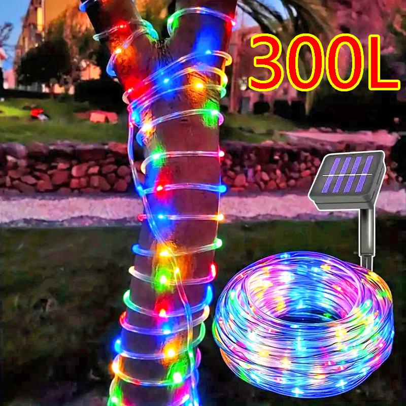 32M/22M/12M 300LED PVC Rope Light IP65 Waterproof Solar String - TikTok ...
