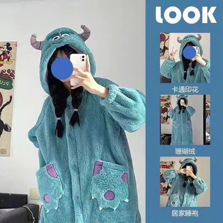 Áo choàng váy lông cừu QC Choàng trâu xanh - An Nhiên shop Women Nữ Kem Voan