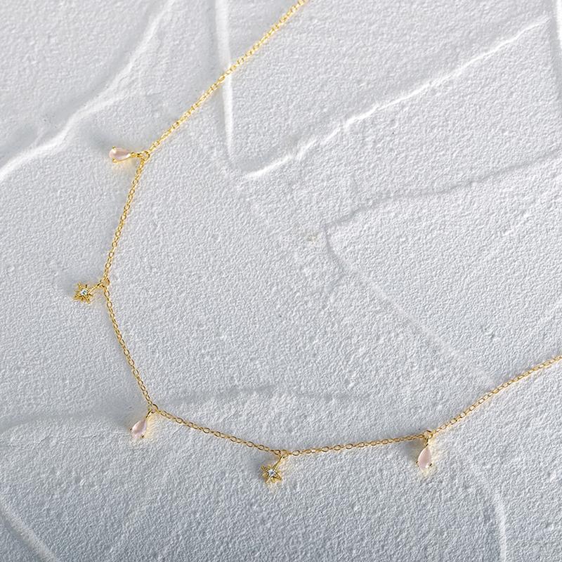 Product Introduction of AIDE 925 Sterling Silver Stacking Choker Chain Women Dainty Flower Zircon Necklace Geometry Korean Clavicle Neck Jewelry Gifts 20