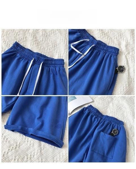 Product Introduction of Men's Sports Shorts Summer New Japanese Style Solid Color Simple Thin Loose Fit Five-Point Beach Shorts for Couples 15