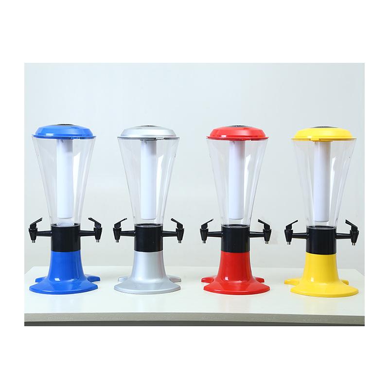 Tháp bia 2 vòi rót 3 lít HC đựng beer tươi nước ngọt nước hoa quả cho nhà hàng quán bar Nhựa cao cấp an toàn bền đẹp
