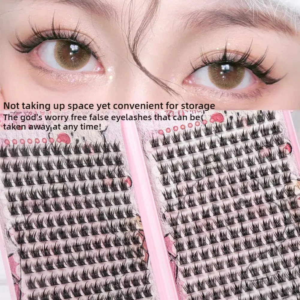 360pcs/Set False Eyelashes Large Capacity Eyelash Book 3D Curled Thick Comic Style Extended False Eyelashes