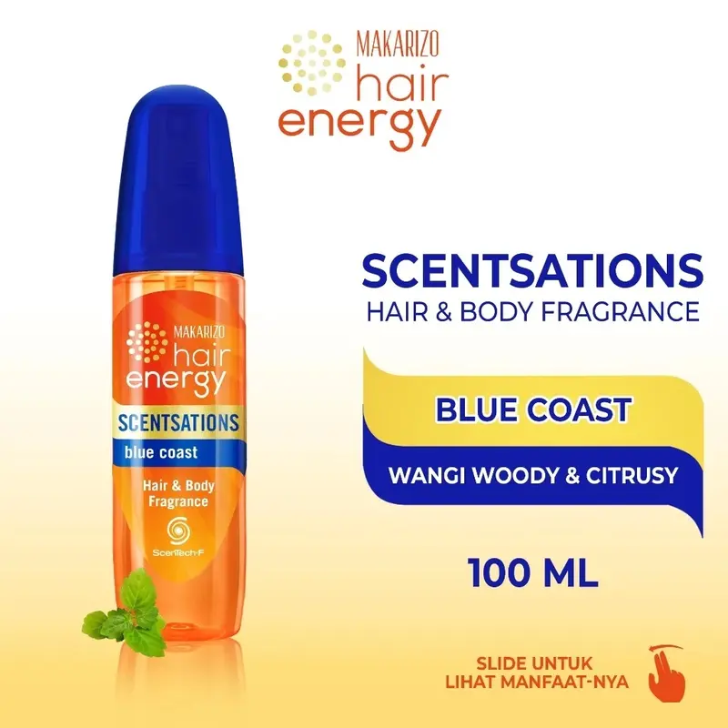 MAKARIZO Hair Energy Scentsations Hair Body Fragrance 100 mL I Parfum Rambut Wanita Spray  Perfume 3