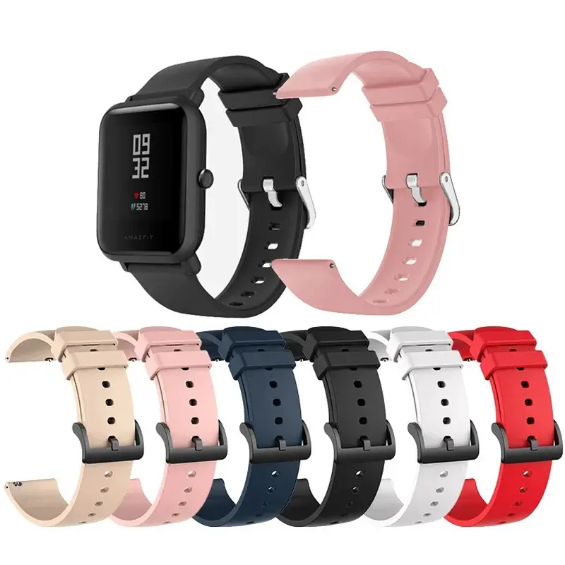 silicone New 20mm band Strap For Samsung Galaxy Watch Active 2 40/44mm / 3 41mm smartwatch wristband For Huawei GT 2 42mm