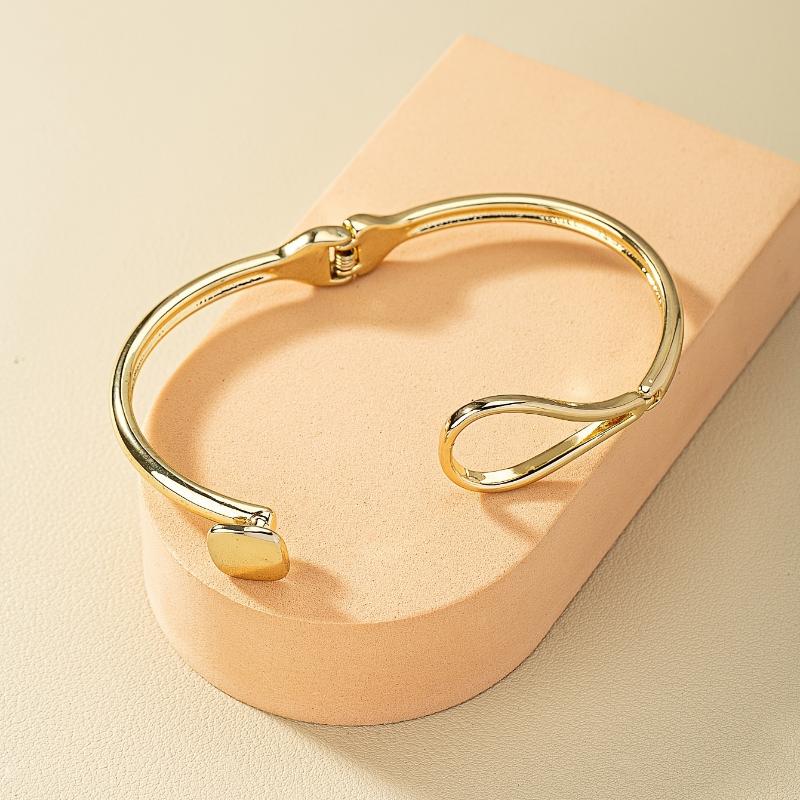 Minimalist Style Spring Alloy Bracelet 14K Plated Hand Jewelry Accessories Gift 2