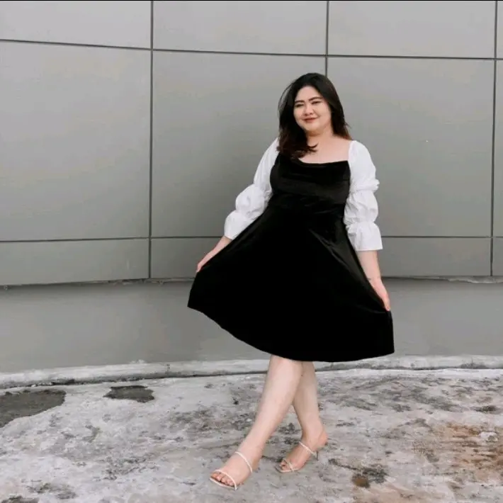 dres wanita dres jumbo dres kekinian L-XXXXL livia dres A-Line