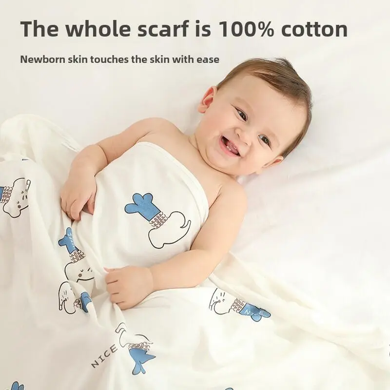 Newborn Single Spring Autumn Summer Winter Thin Towel Infant Room Wrapping Cloth Baby Cotton Swaddle Hug Quilt