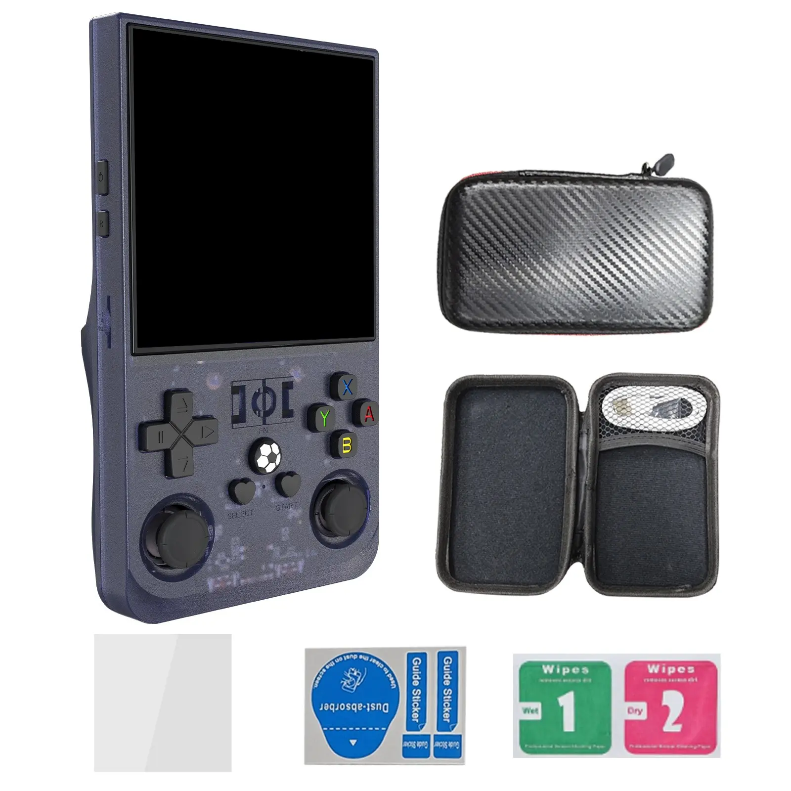คอนโซลเกมมือถือย้อนยุค, R36MAX, พร้อมหน่วยความจำ 64G, หน้าจอ IPS HD 4.0 นิ้ว, เครื่องเล่นวิดีโอ