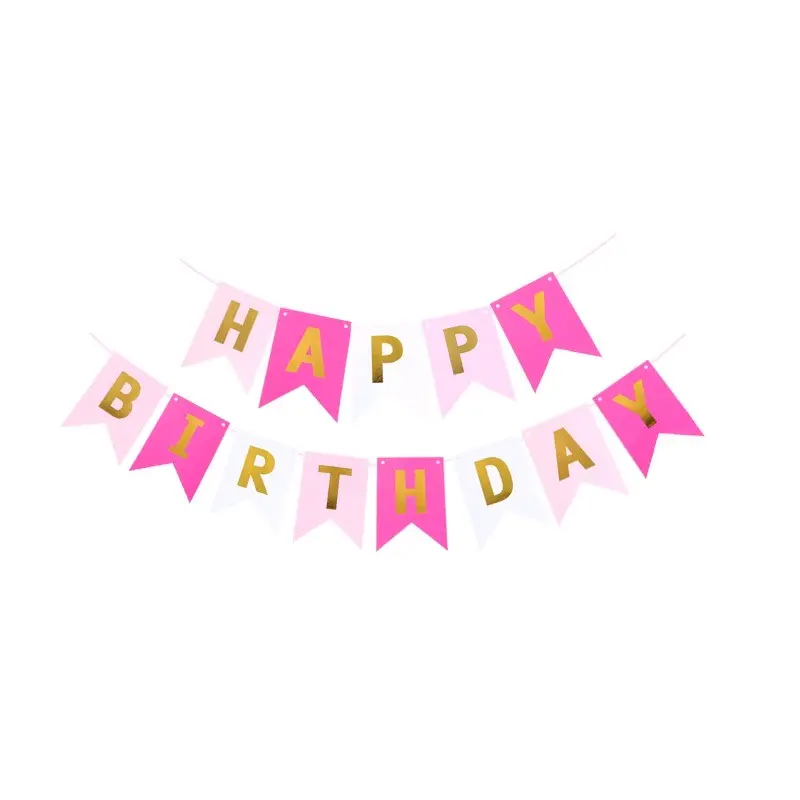 Banner Happy Birthday / Banner Ulang Tahun Segilima - Warna Warni 7
