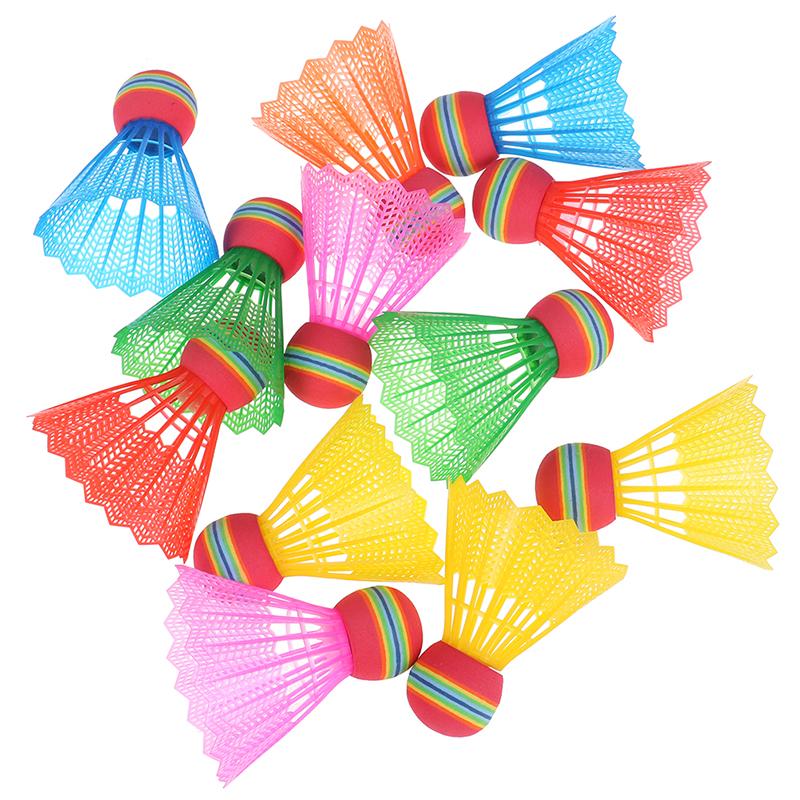 Cầu Lông Cầu Lông EVA, 12 Cái, Đầu Bóng Cầu Vồng, Nylon, Cho Trò Chơi Thể Thao 2