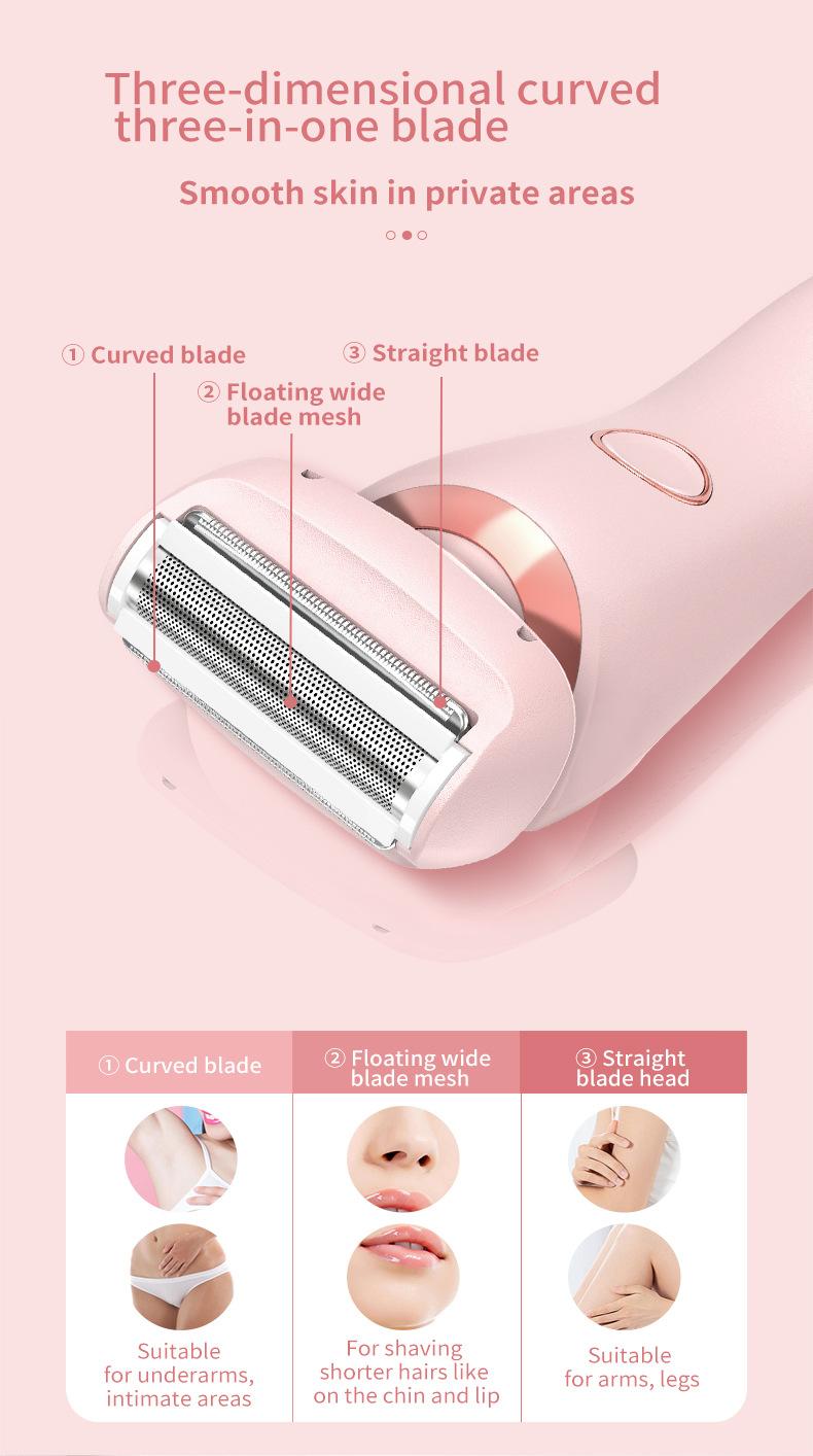 Product Introduction of Hair Removal Device Hair Removal Lady Shaver Pubic Hair Trimming Tool Electric Depilator Hair Removal Device Private Model Bikini Trimmer 1