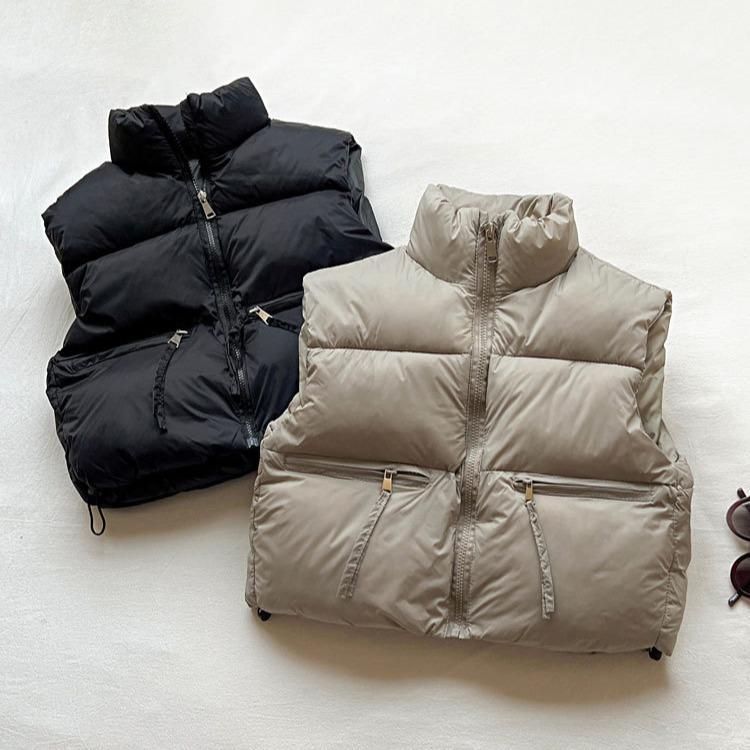 THANH LÝ Áo phao gile Lông Vũ QC PHỐI VIỀN TÚI 2 màu cho bé trai, bé gái di hoc di chơi size 15-50kg, 4-12 tuổi