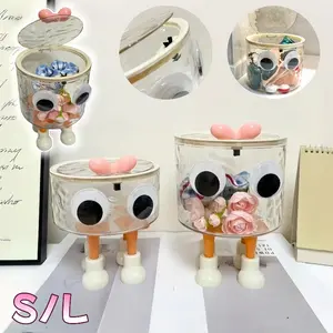 Lucu Minimalis Multifungsi Tempat Sampah Kotak Penyimpanan Meja / Tong Sampah / Kotak Sampah Mini Dengan Tutup Mini