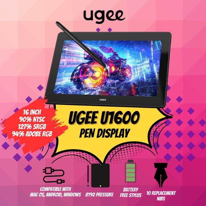 Gambar UGEE Pen Display U1600 Drawing Pen Tablet dari ugee indonesia Kota Administrasi Jakarta Barat Tokopedia