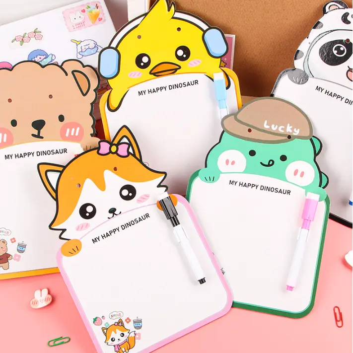 Papan Tulis Belajar Edukasi Anak Karakter Whiteboard Mini Toys Free Spidol Bisa Dihapus HM033 - XOBOX 1