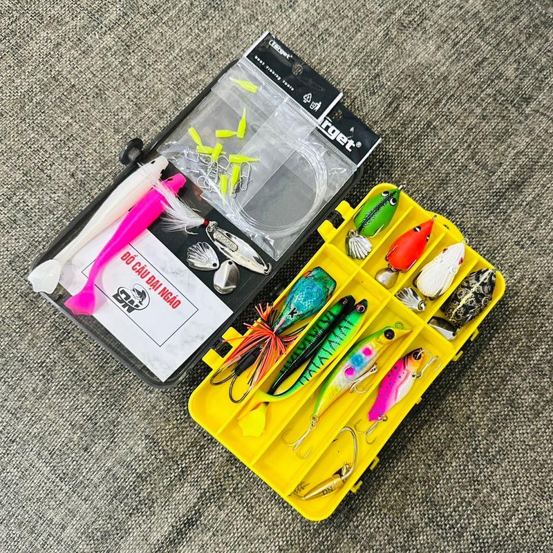 Combo mồi câu cá lure Lóc Chẽm Đại ngáo ( Mồi / Hộp Đựng Màu Sắc Ngẫu Nhiên )