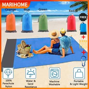 Waterproof Pocket Picnic Mat Outdoor Camping Portable Beach Mat Waterproof Plaid Polyester Picnic Blanket Foldable Tikar Piknik Kalis Air Boleh Lipat