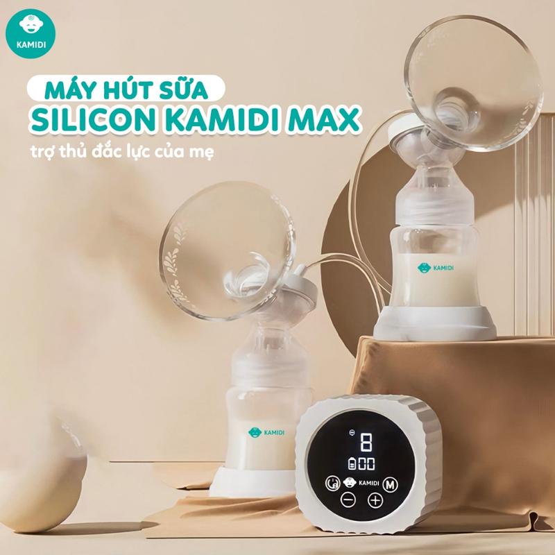  Máy Hút Sữa Điện Đôi Silicon Kamidi Max Cao Cấp Phễu Hút Silicon Mềm Mại Silicone hútsữa kamidi Voi 