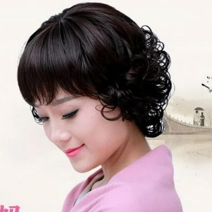 Product Introduction of Wig for Women, Middle-aged and Elderly Women's Wig, Short Curly Hair, Fluffy and Breathable Wig, Fashionable Korean Style Wig, Natural Full Top Wig, Full Head Wig 5