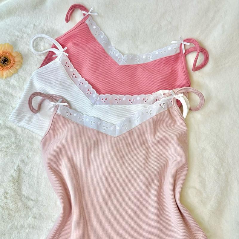 Loli top S1 / Áo dây đính 2 nơ _Điệu style 3