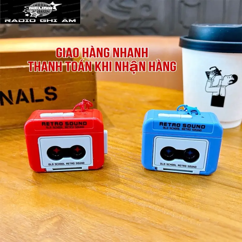 ( Mua 2 tặng 1 ) Móc Khoá Ghi Âm Retro Cổ Điển , Ghi Âm Giọng Nói và Nhạc , Quà Tặng Độc Đáo Cho Bạn Bè , Ghi Âm Lâu Màu Sắc Đẹp , Đồ Chơi Móc Chìa Khoá , Kèm Quà Tặng 1