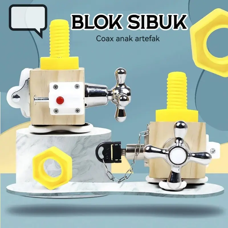 Mainan Edukasi Montessori 6-in-1 Busy Cube Permainan Sensorik untuk Bayi Ide Hadiah Unik 8