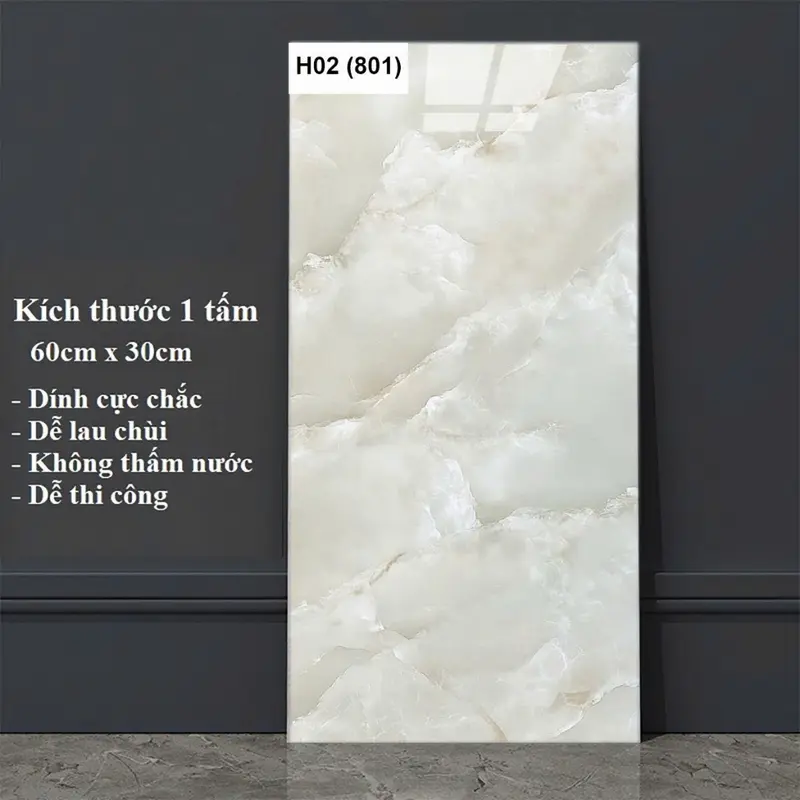 [COMBO 50 MIẾNG] PVC Giả Đá kích thước 30x60cm Giá Tốt Trên Sàn 1