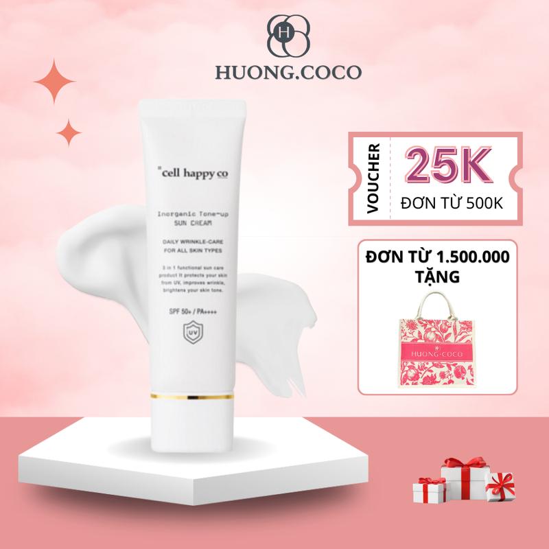 Kem chống nắng cell happy co nâng tone - Hường coco Collagen Skincare 0