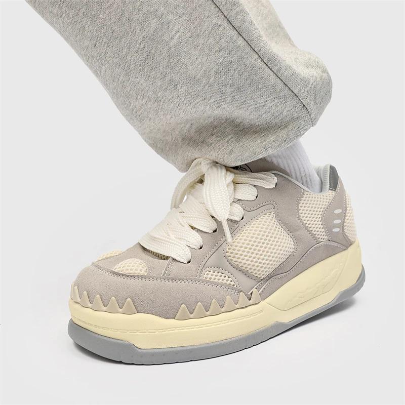 2024 New Customize Dinosaur Design Men Flat Skateboarding Shoes Leather Women Fashion Street Walking Sports Sneakers Casual Trainers_voghion.com