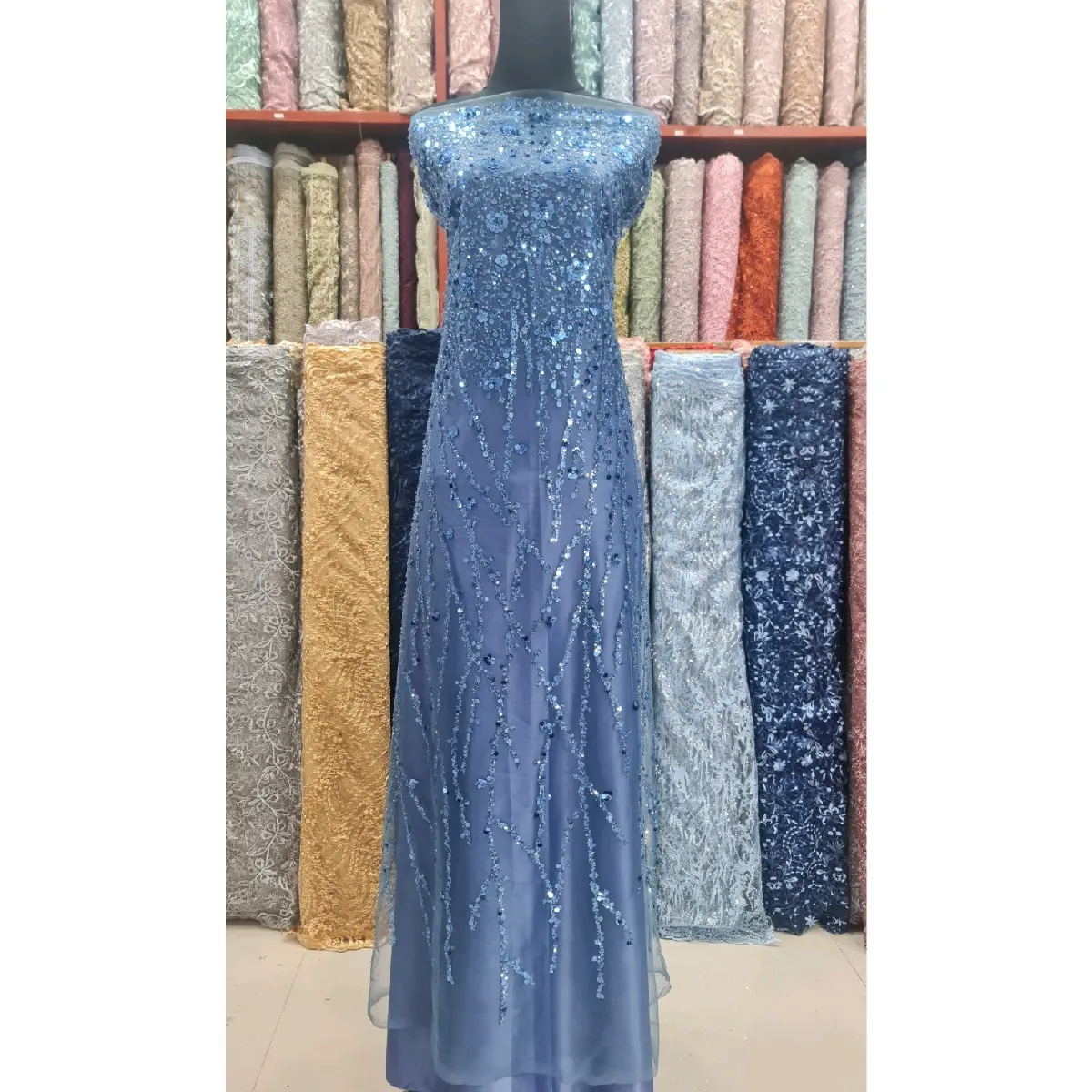 Tulle Angela spangle and beads
