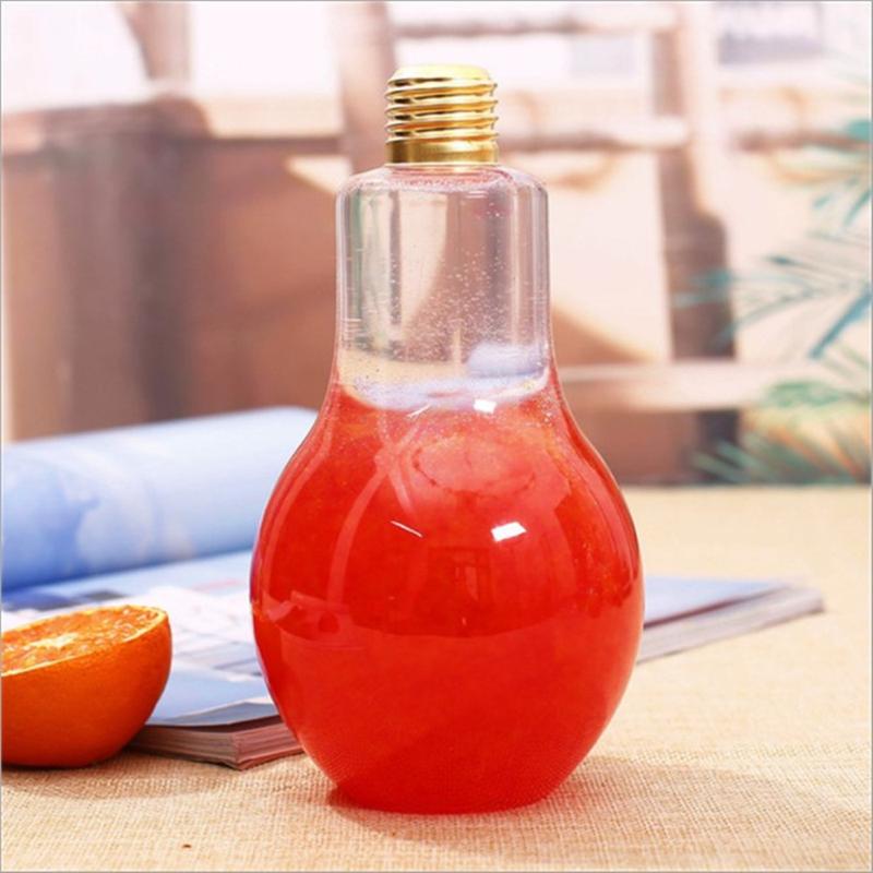 Product Introduction of Creative Light Bulb Plastic Beverage Bottle 10