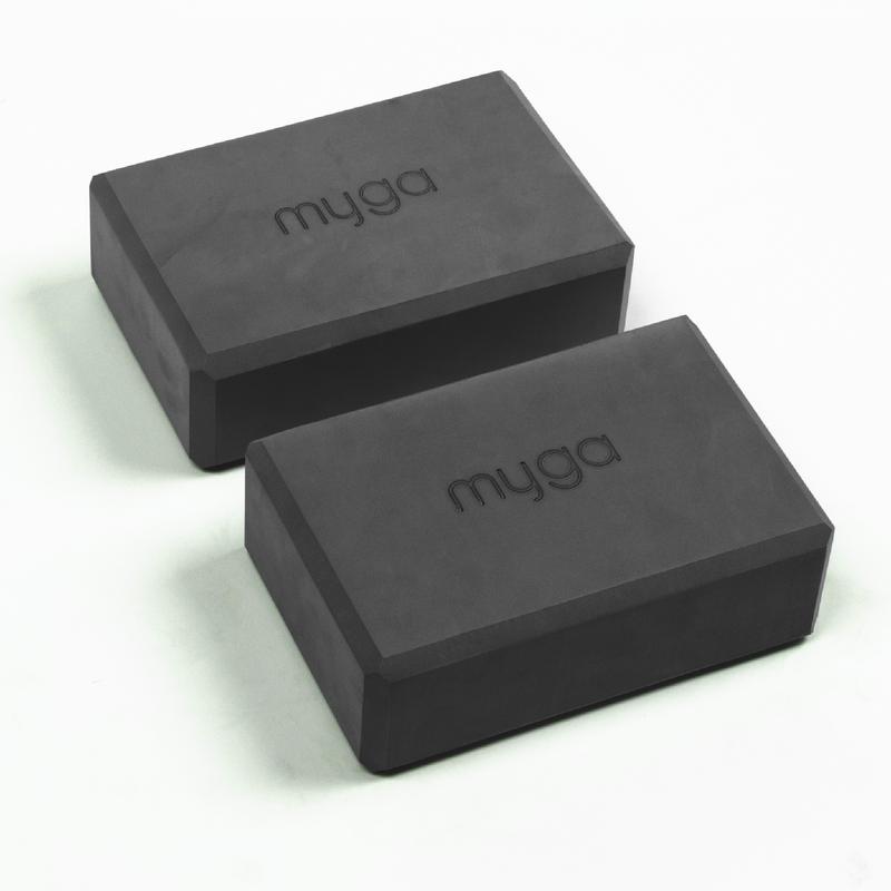 Myga Yoga Blocks - Pair of High Density Foam Bricks for Yoga, Pilates and Fitness to Support and Deepen Poses - Non Slip and Lightweight for Home, Gym & Studio - Choice of Colour 3