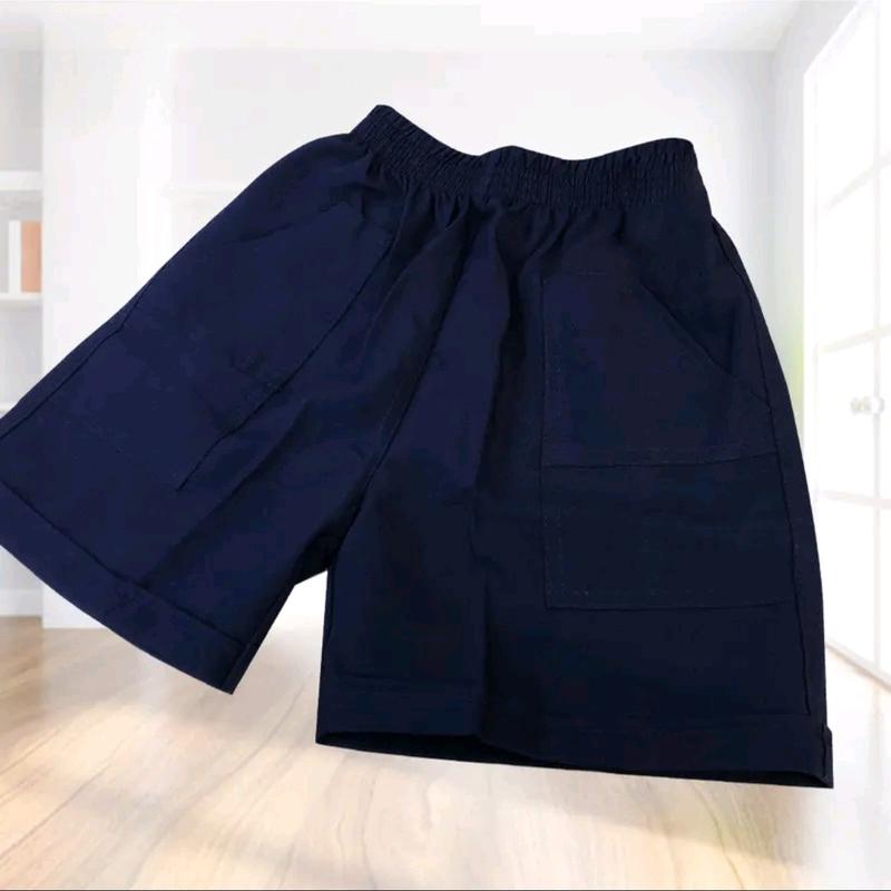 Quần đùi lưng chun cho bé trai, quần short, màu xanh đi học, đồng phục tiểu học Nam Menswear Thun. 3
