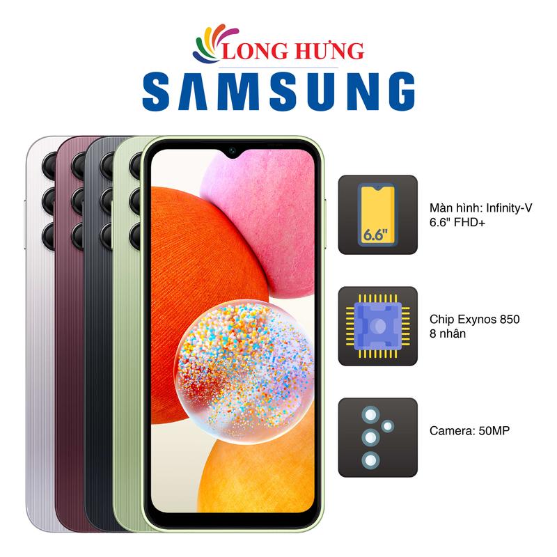  Điện thoại Samsung Galaxy A14 LTE  4GB 128GB  - Hàng chính hãng 