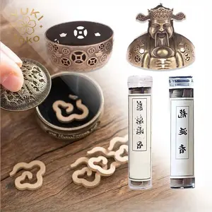 42pcs Dupa Hio Lingkar Koleksi Dupa China Bentuk Lingkar Menyala 4 Jam Dupa Apsintus Aromaterapi Bahan Alami Cendana