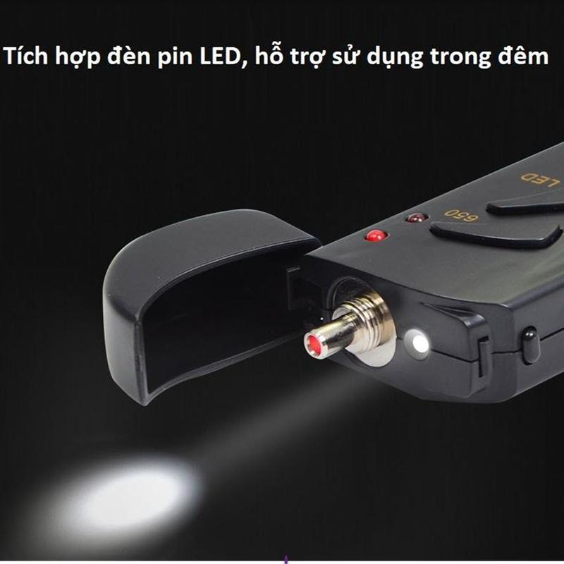 Bút Soi Dò Lỗi Sợi Quang SGV 30Km Công Xuất 30MW Tích Hợp Đèn Pin Dùng Pin Sạc 1