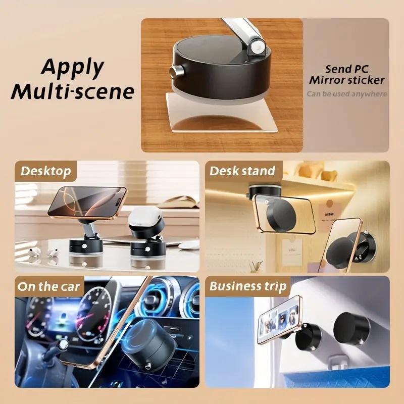 Car Phone Holder with Suction Cup, Foldable Car Phone Holder, Universal Car Interior Accessories for Smartphone, Mount 5
