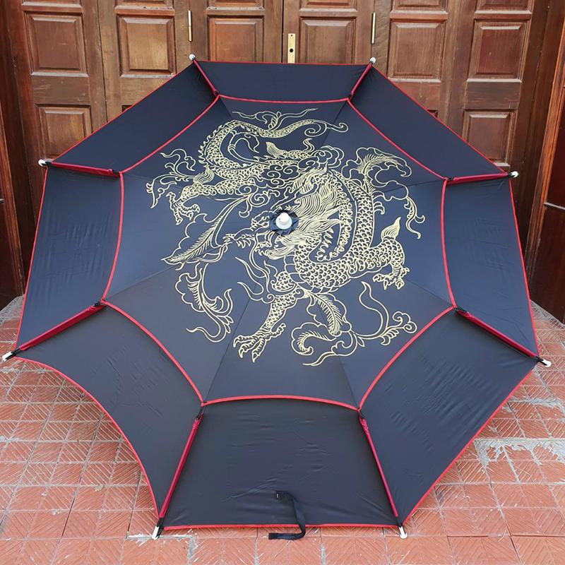Ô Dù Câu Cá Dã Ngoại Kim Long 2 Tầng Thước 2m2- 2m4 Bền Bỉ 4